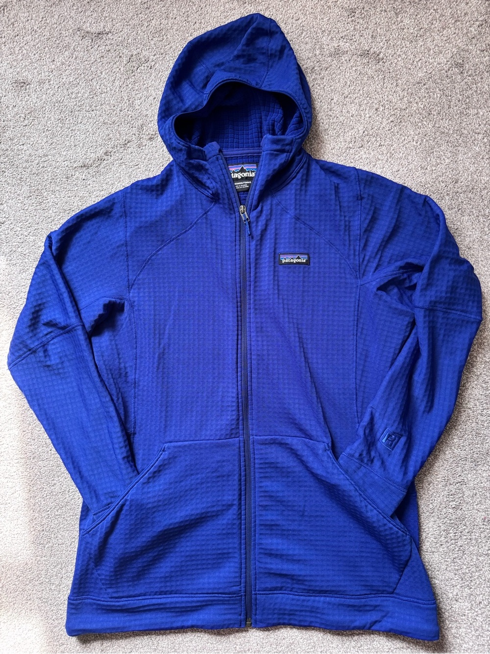 Women’s Patagonia R1 Air Full Zip Hoody Size XL Like New Cobalt Blue - Picture 2 of 10